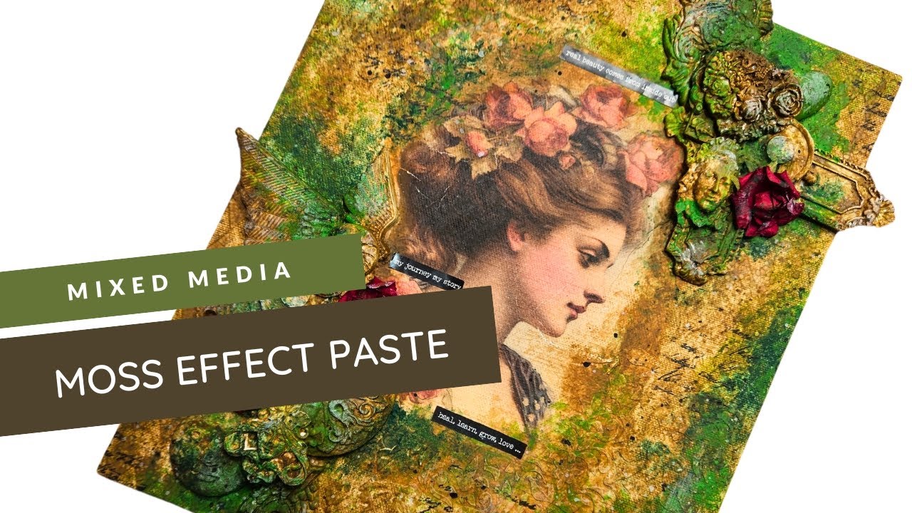 MIxed Media Canvas Tutorial #decoupage #mixedmedia #craftangles #hndmd #canvas #mixedmediaart