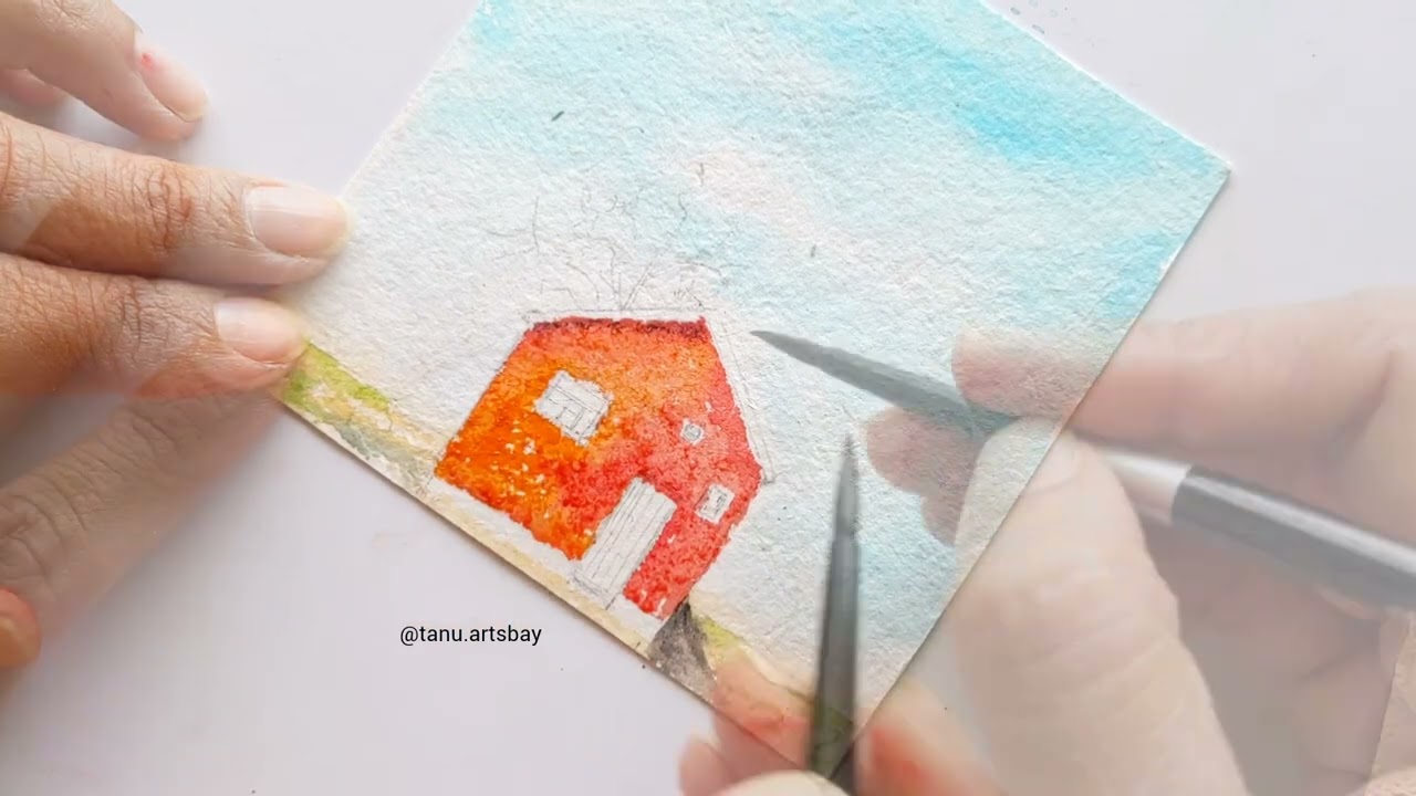 DIY Watercolour Tutorial #watercolor #watercolorpainting #craftangles #hndmd #floralillustration