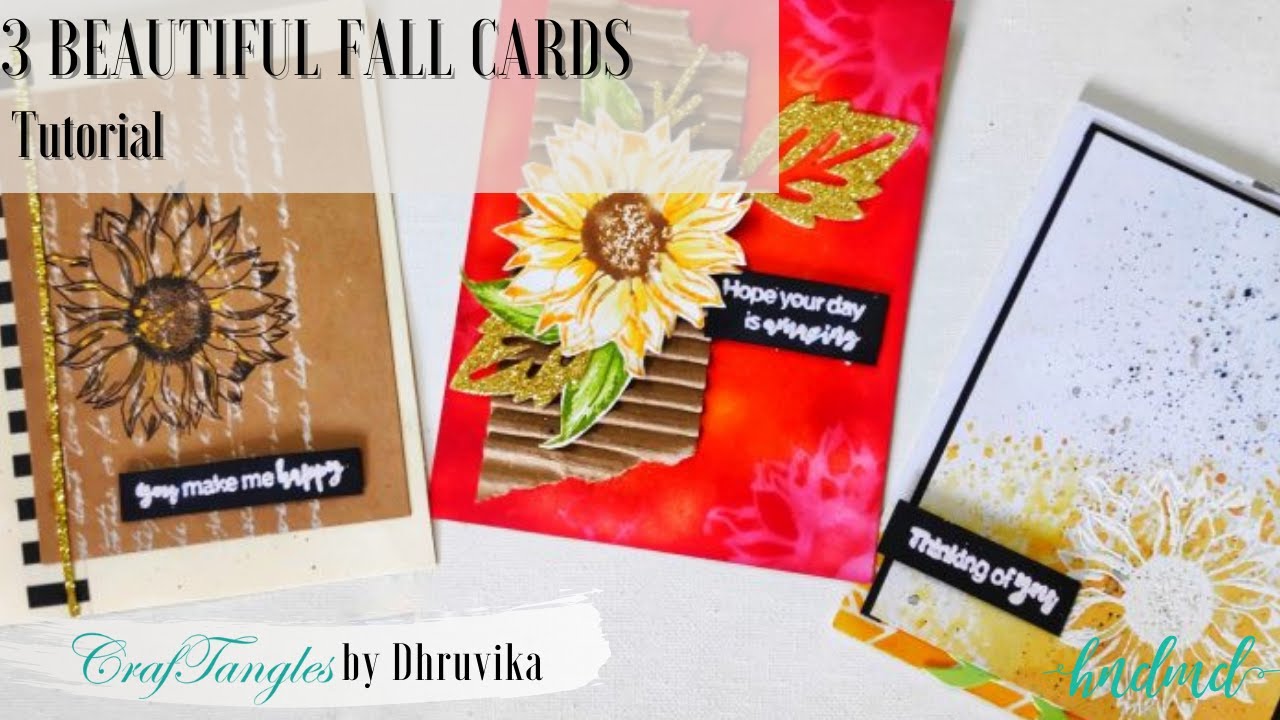 3 Beautiful Fall Cards Tutorial
