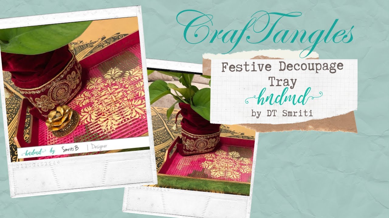 Festive Decoupage Tray