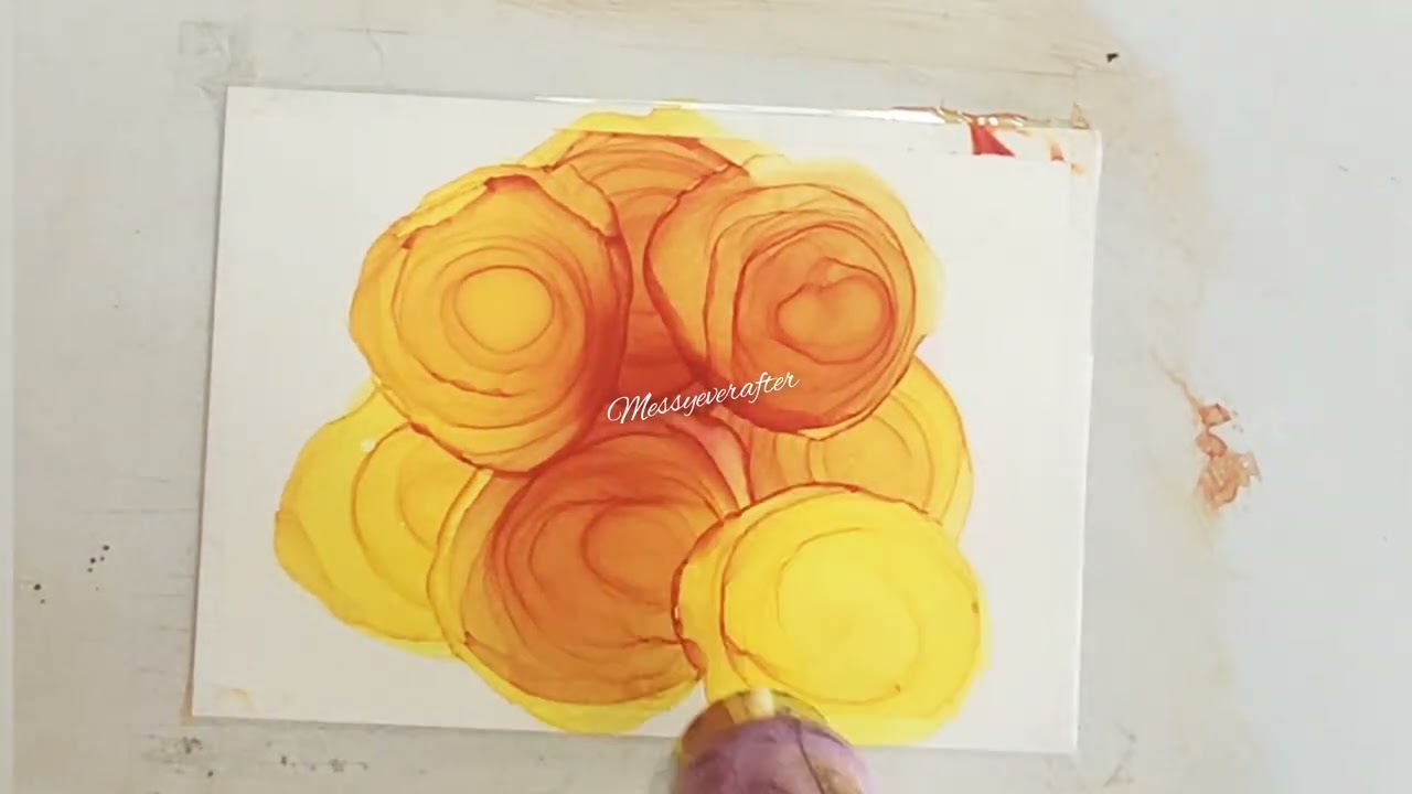 Roses painting | Alcohol Ink Artwork | #5mincraft #alcoholinkart #alcoholink #craftangles #hndmd