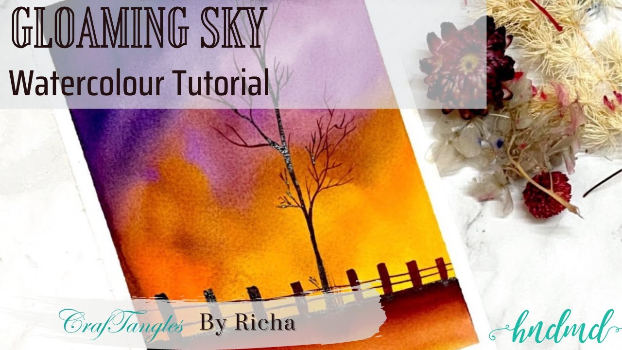 Awesome 'Gloaming Sky' Watercolour Painting