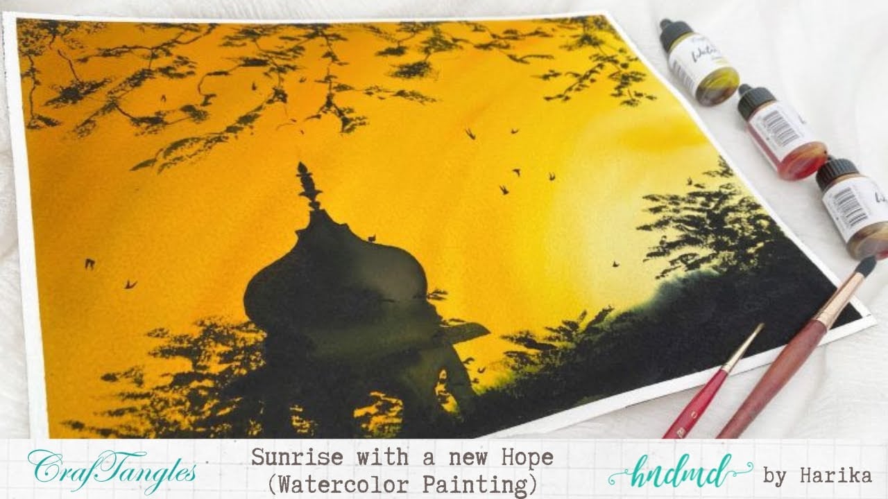 Sunrise with a new Hope (Watercolor Painting)