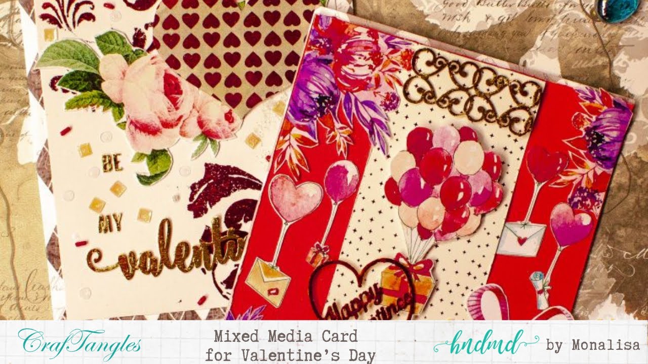Mixed Media Card for Valentine’s Day