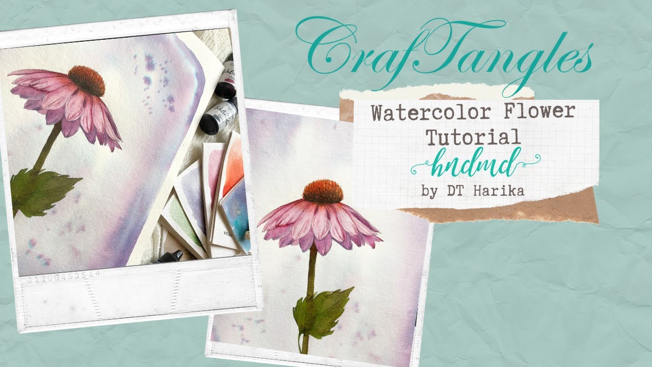 Elegantly beautiful Watercolor Flower Tutorial