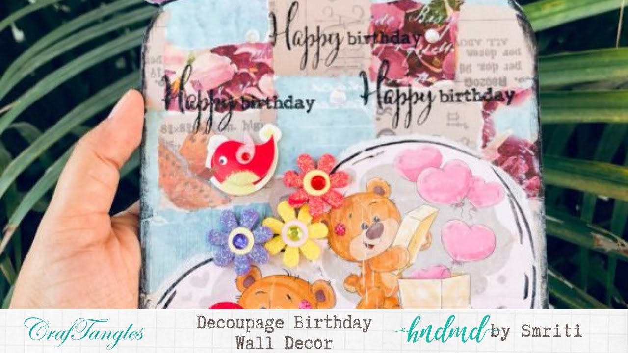 Decoupage Birthday Wall Decor