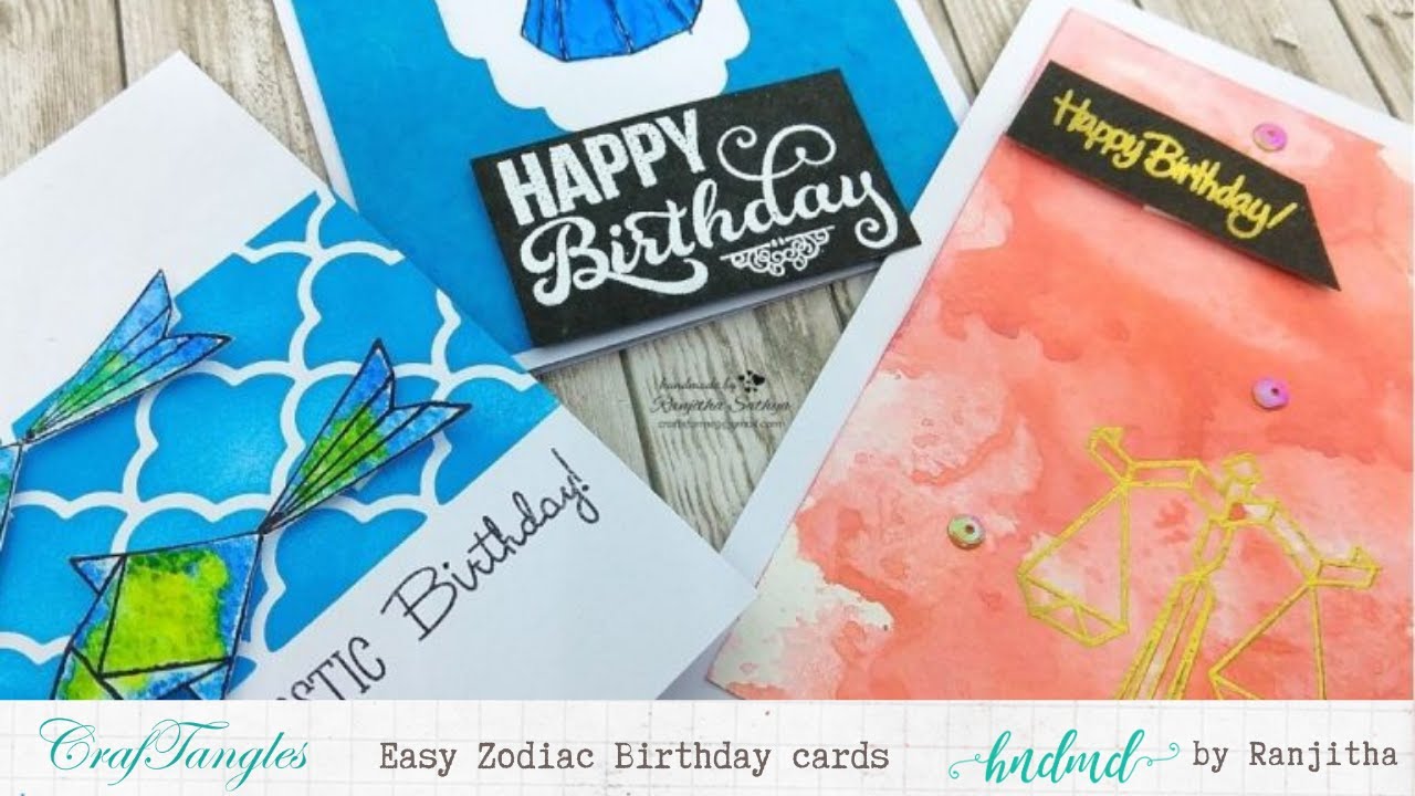 Easy Zodiac Birthday cards