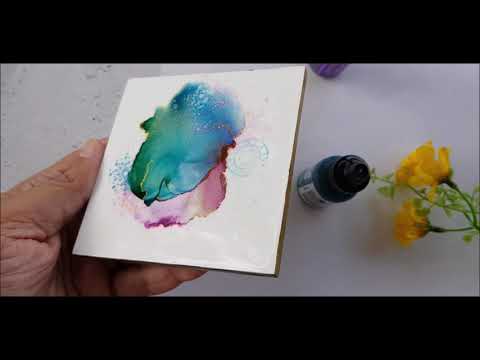 CrafTangles liquid glaze with inks