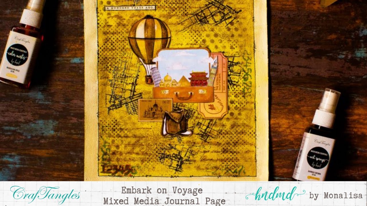 Embark on Voyage - Mixed Media Journal Page