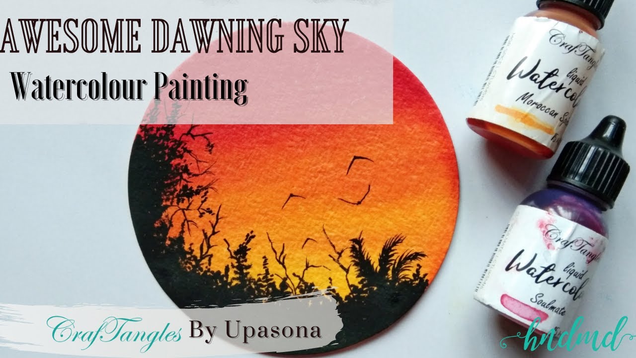 Awesome 'Dawning Sky' Watercolour Painting