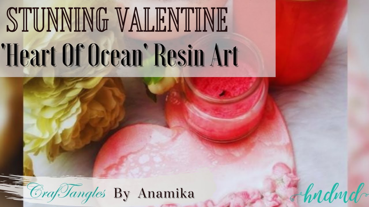 Stunning Valentine 'Heart of Ocean'Resin Artwork