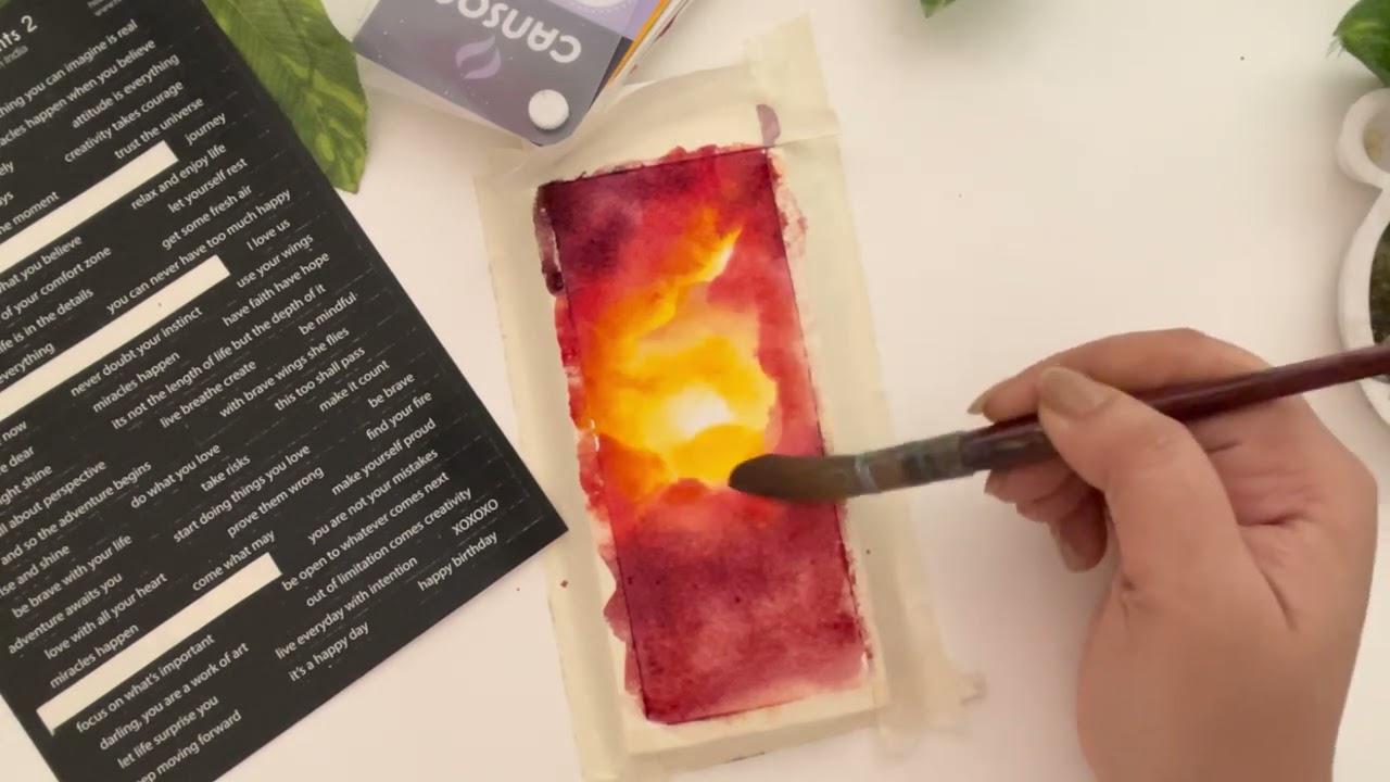 Beautiful Watercolor Bookmark #diy #painting #watercolor #watercolour  #hndmd #craftangles #tutorial