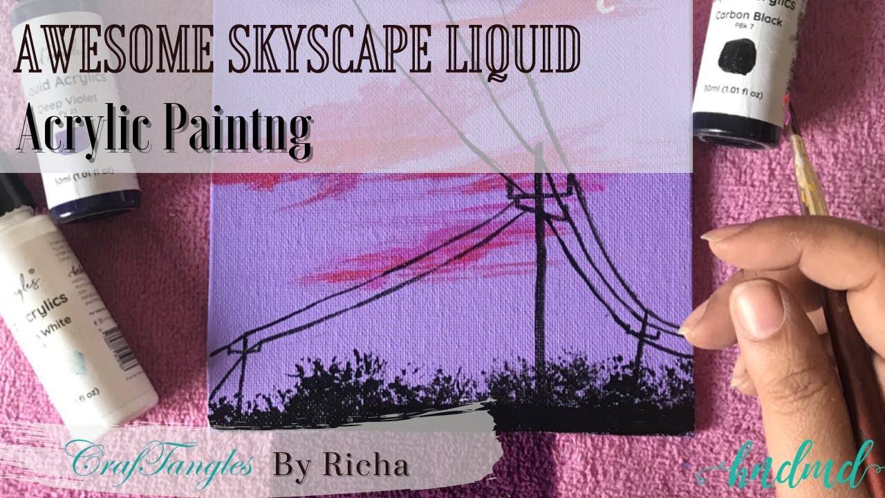 Awesome Skyscape Liquid Acrylic Painting