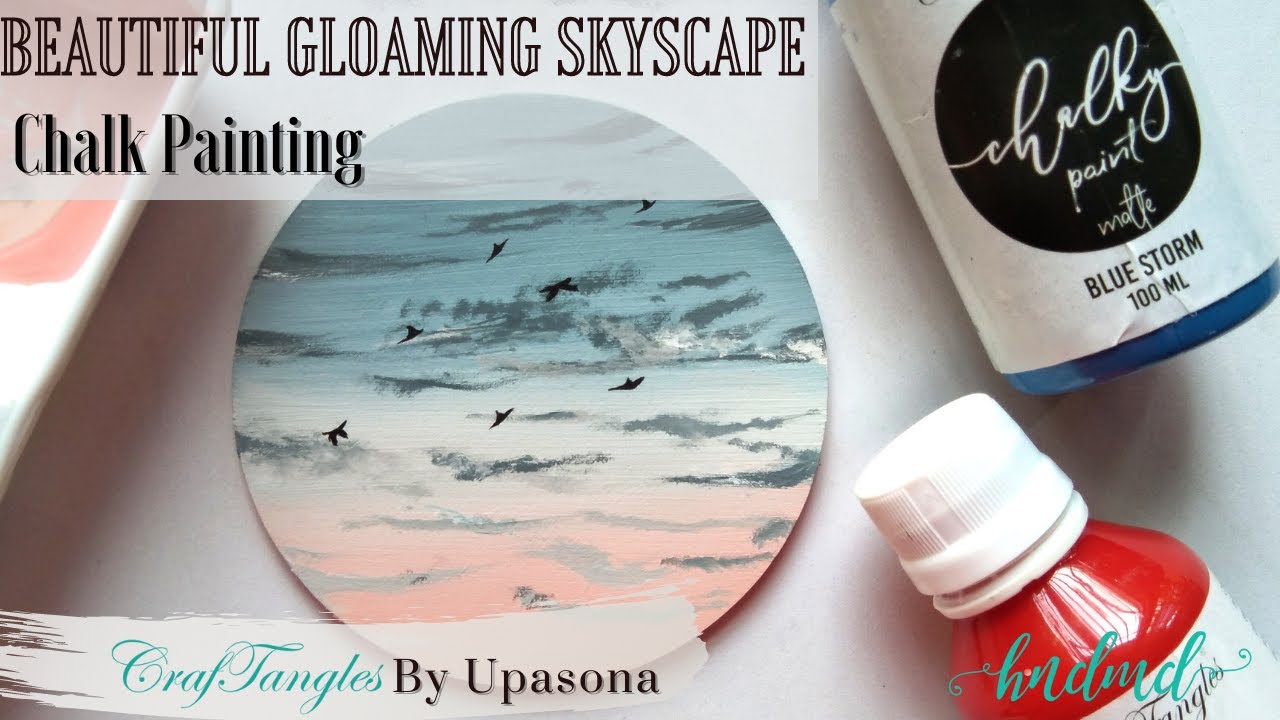Beautiful Gloaming Skyscape Chalk Painting