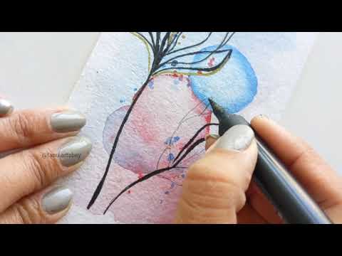 Floral Watercolor painting #diy #painting  #watercolor #watercolour  #hndmd #craftangles #tutorial
