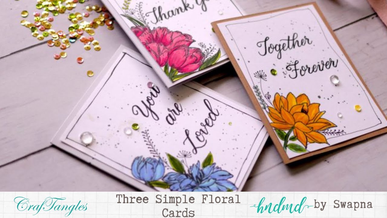 Three Simple Floral Cards