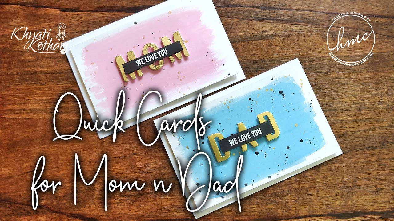 How to make quick, simple and easy mother's and father's day handmade cards [DIY Tutorial]