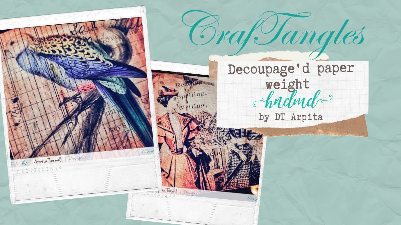 Beautiful Decoupage'd Paper Weight