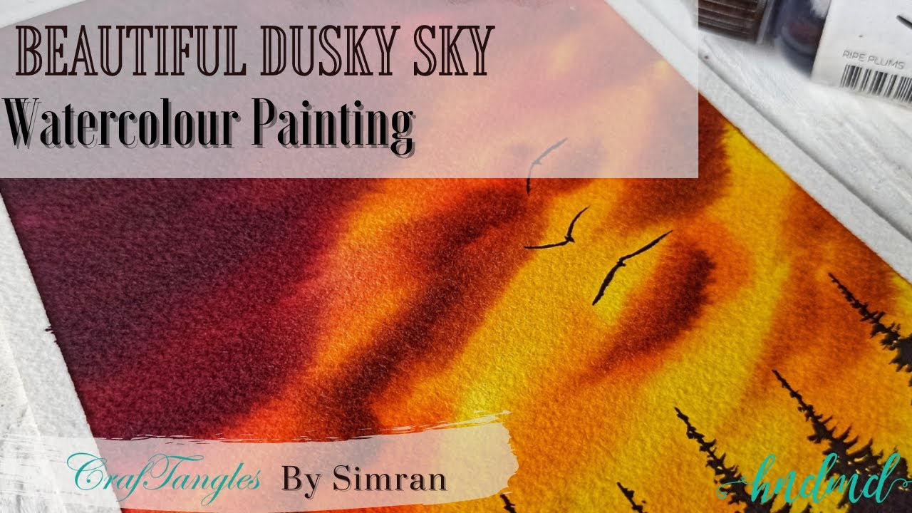 Beautiful 'Dusky Sky' Watercolour Painting