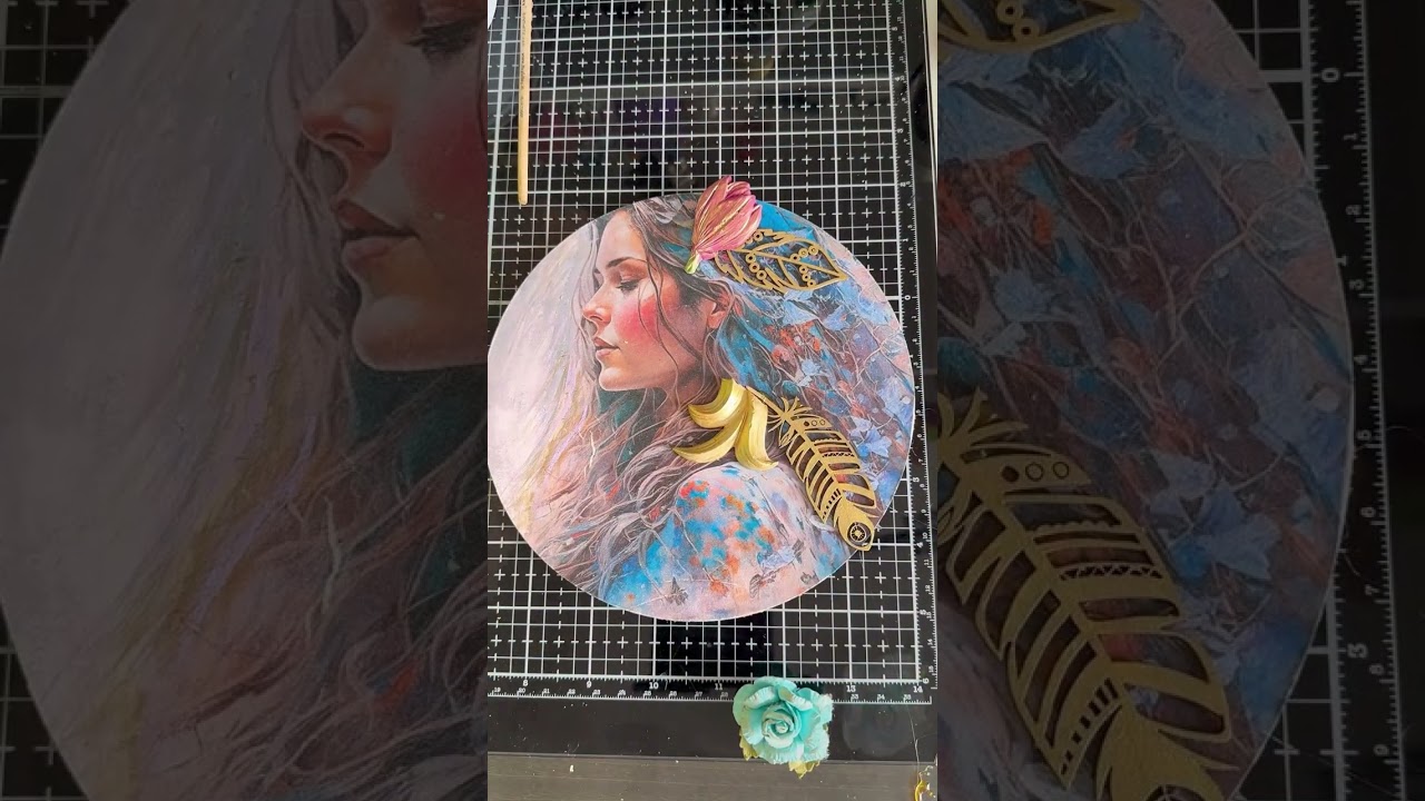 MIxed Media Canvas Tutorial #decoupage #mixedmedia #craftangles #hndmd #canvas #mixedmediaart