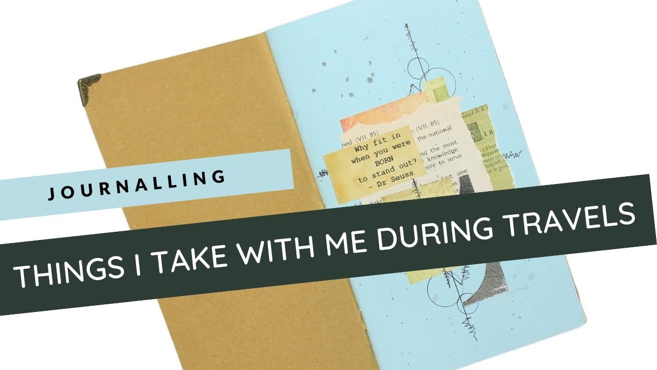 Journal supplies I take with me during travels #journaling #journal #craftangles