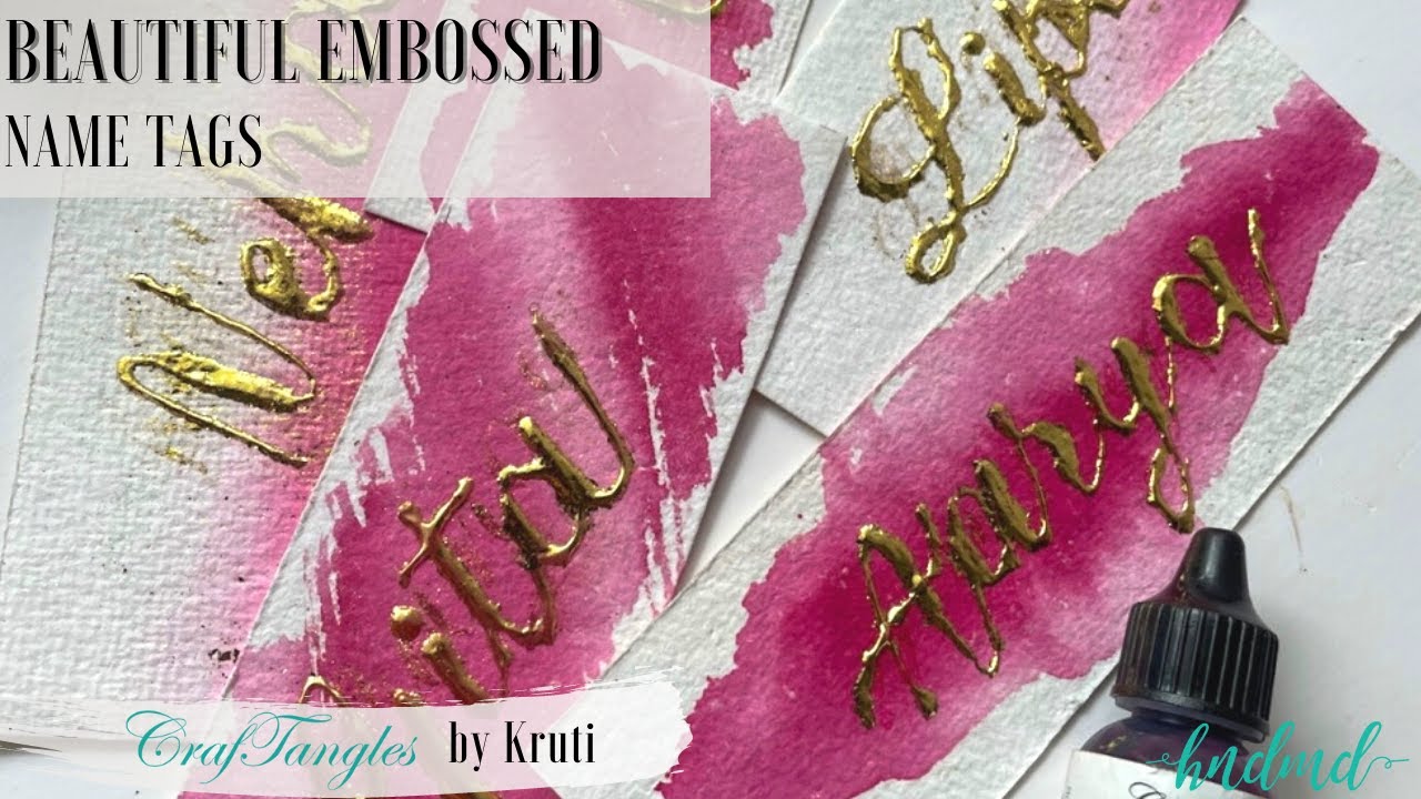 Beautiful Embossed Name Tags