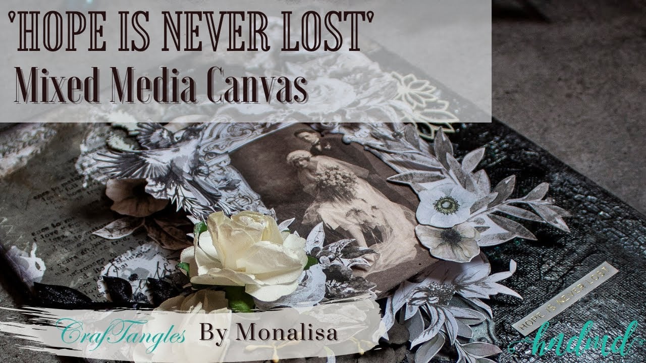 Awesome 'Hope Is Never Lost' Mixed Media Canvas