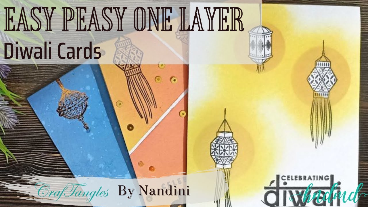 Easy Peasy One Layer Diwali Cards