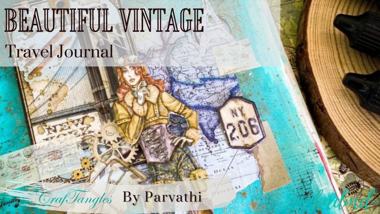Beautiful Vintage Travel Journal