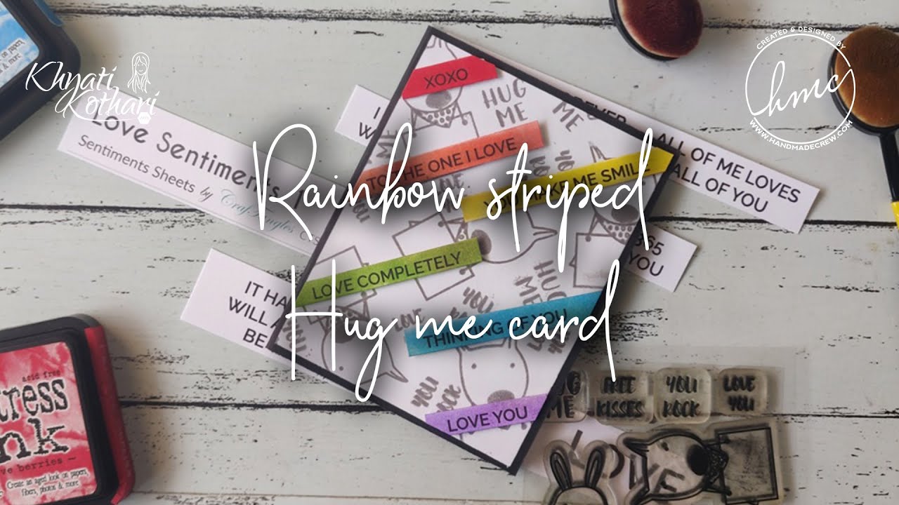 Rainbow Striped Card - Cardmaking Idea