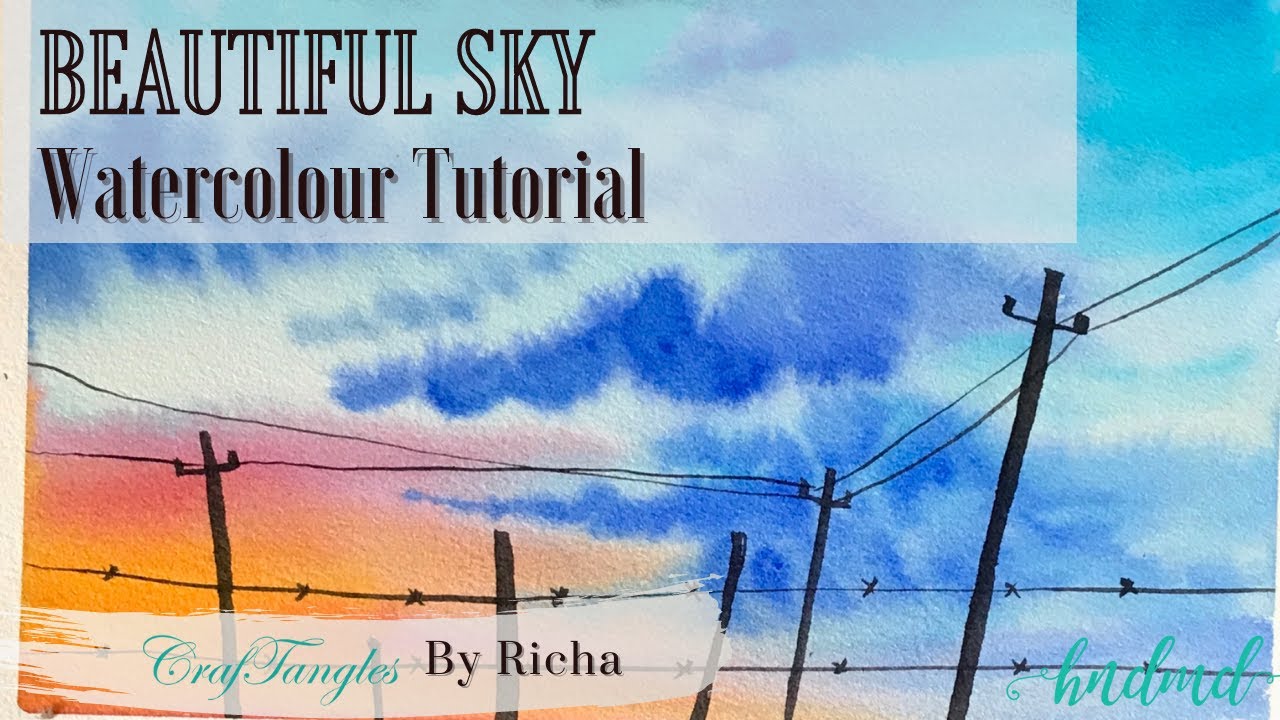 Beautiful Sky Watercolour Painting