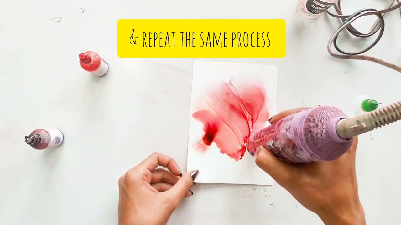 Gold Leaf painting | Alcohol Ink Artwork | #5mincraft #alcoholinkart #alcoholink #craftangles #hndmd