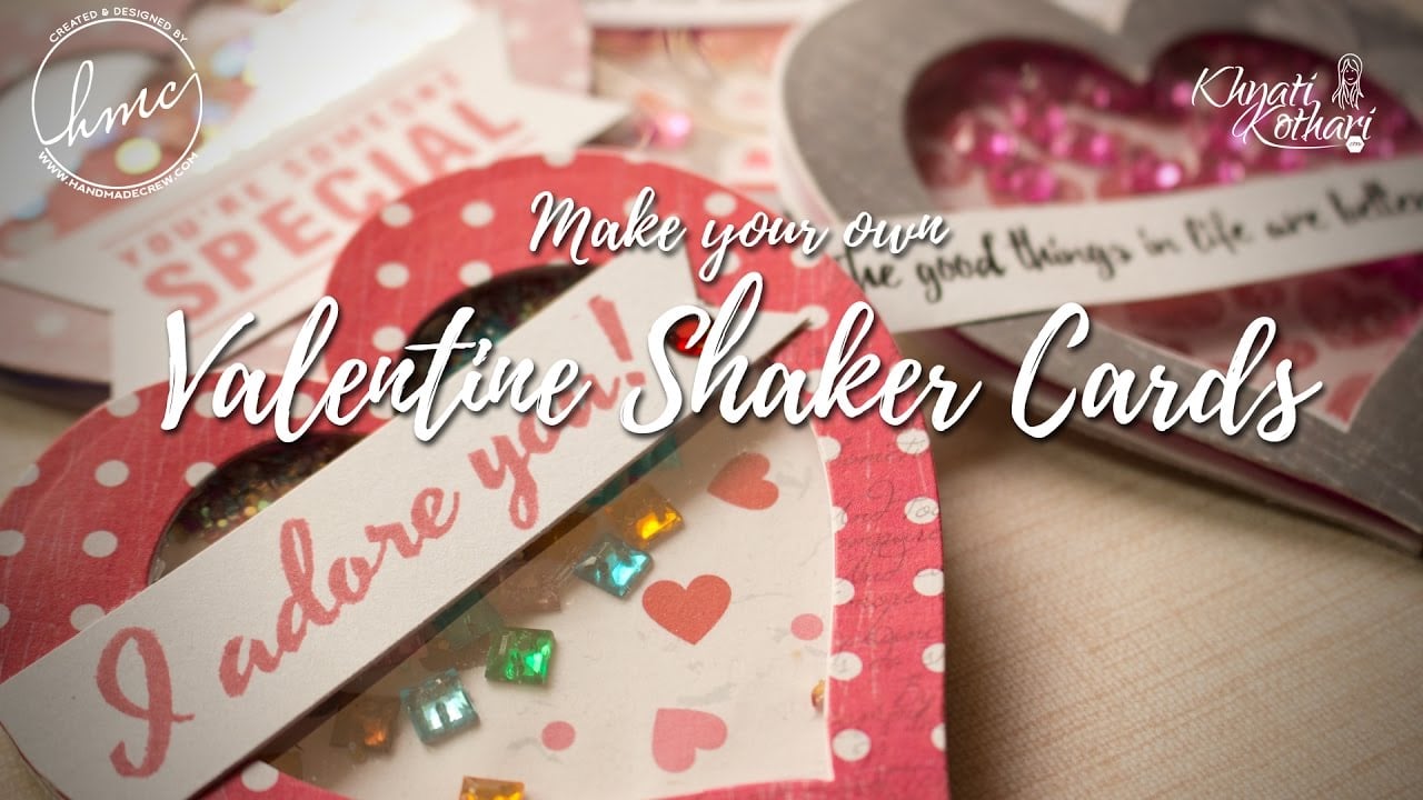 Love theme shaker cards for valentines day [DIY video tutorial] #Craft Idea