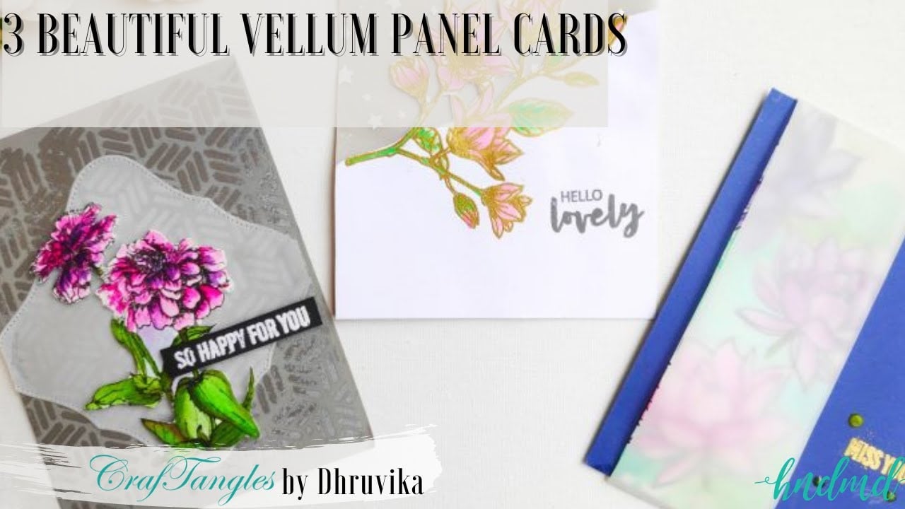 3 Beautiful Vellum Panel Cards