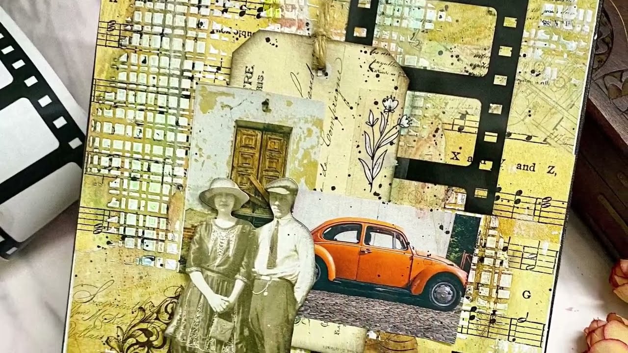 Vintage Art Journal Page #artjournal #artjournalingforbeginners #craftangles #craftanglesjournal