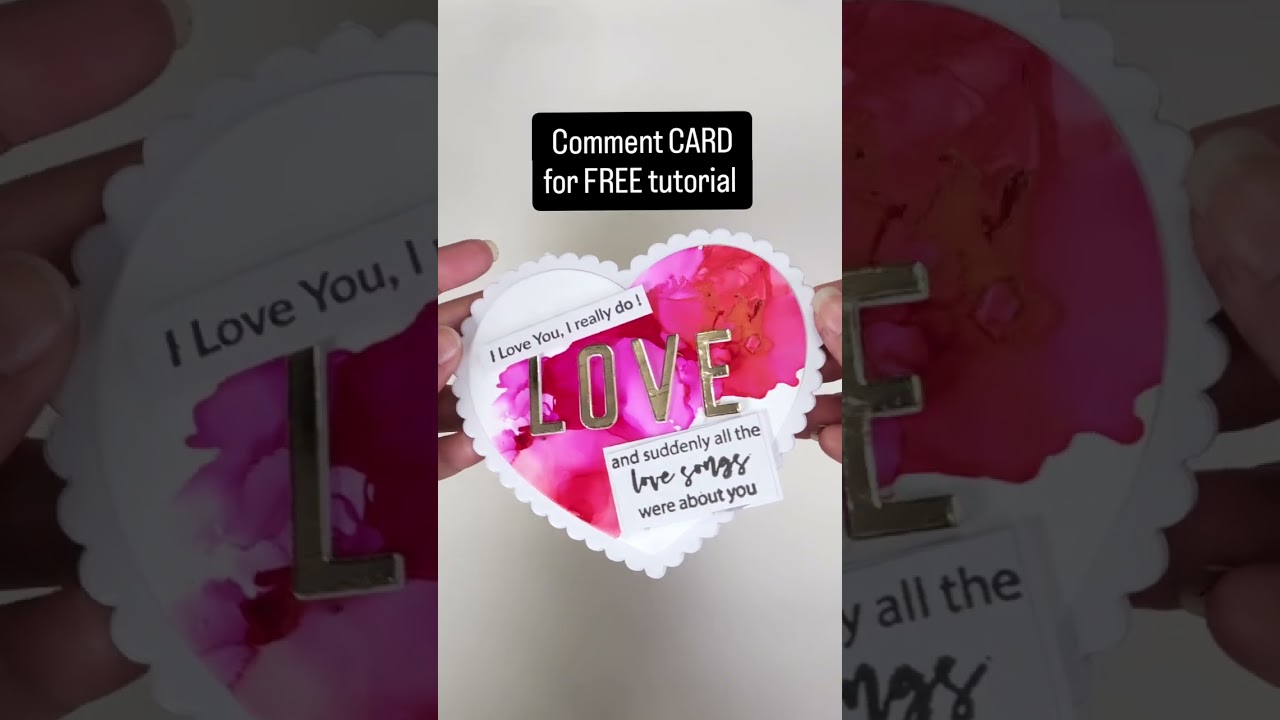 DIY card with alcohol inks #alcoholinkart #alcoholinkartforbeginners #cardmakingideas