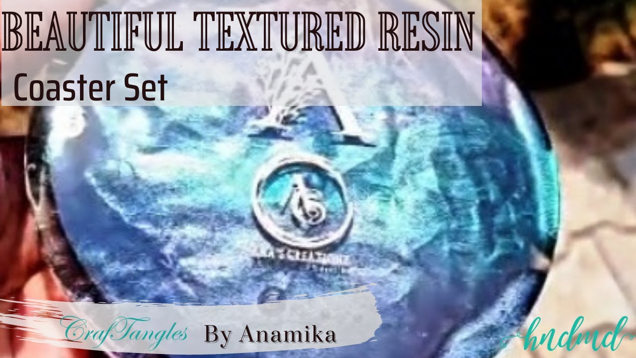 Beautiful Textured Resin Coaster Set