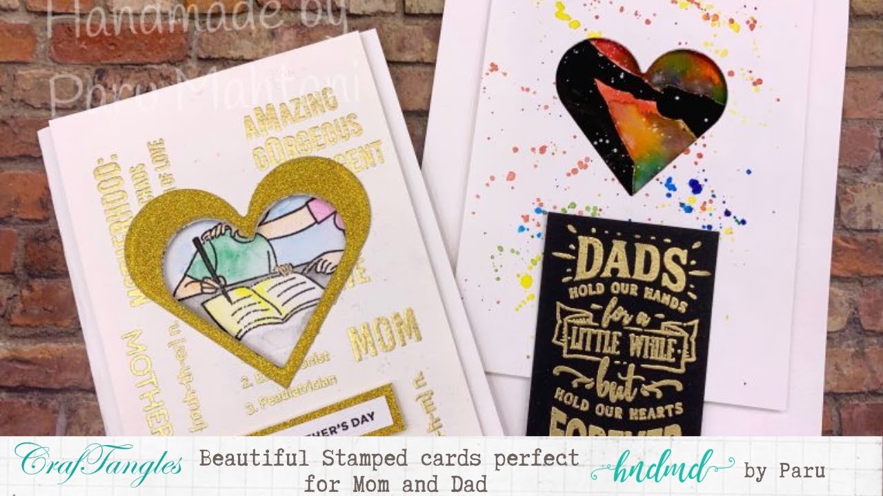 Beautiful Stamped cards perfect for Mom and Dad