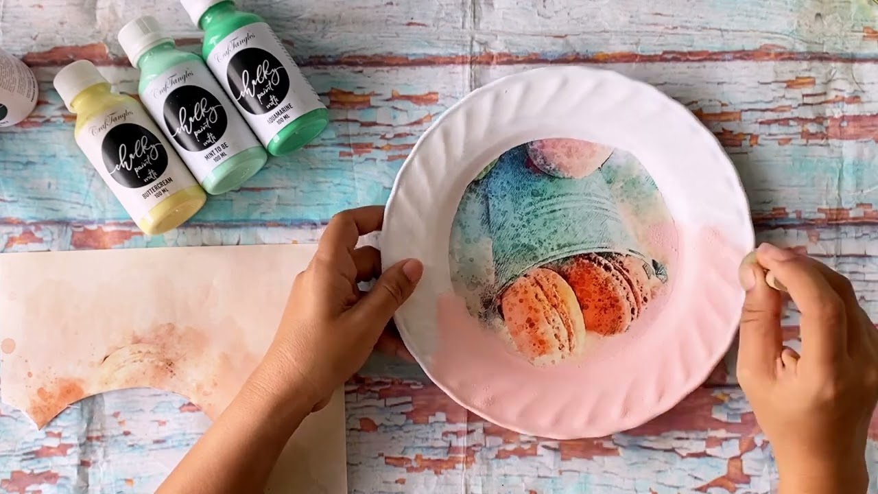 DIY Decoupage Plate #diycrafts #diy #decoupage #decoupageart #decoupagetutorial #hndmd #craftangles