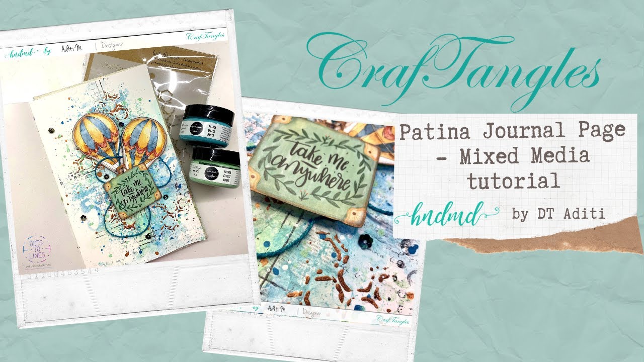 Easy Patina Journal Page - Mixed Media tutorial