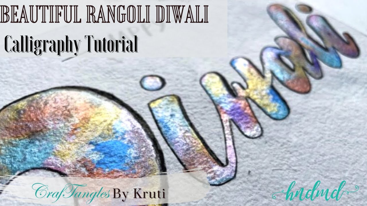 Beautiful Rangoli Diwali Calligraphy Tutorial