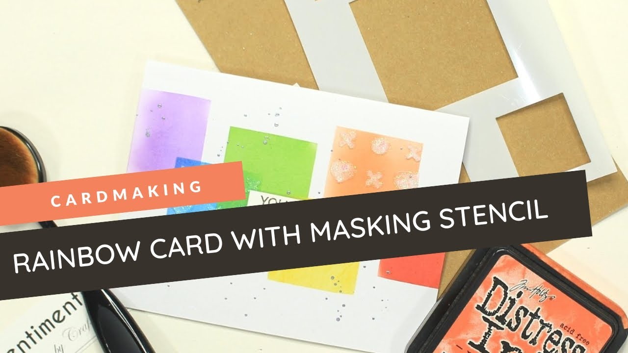 Rainbow CAS card with minimal supplies #cardmakingideas #rainbow