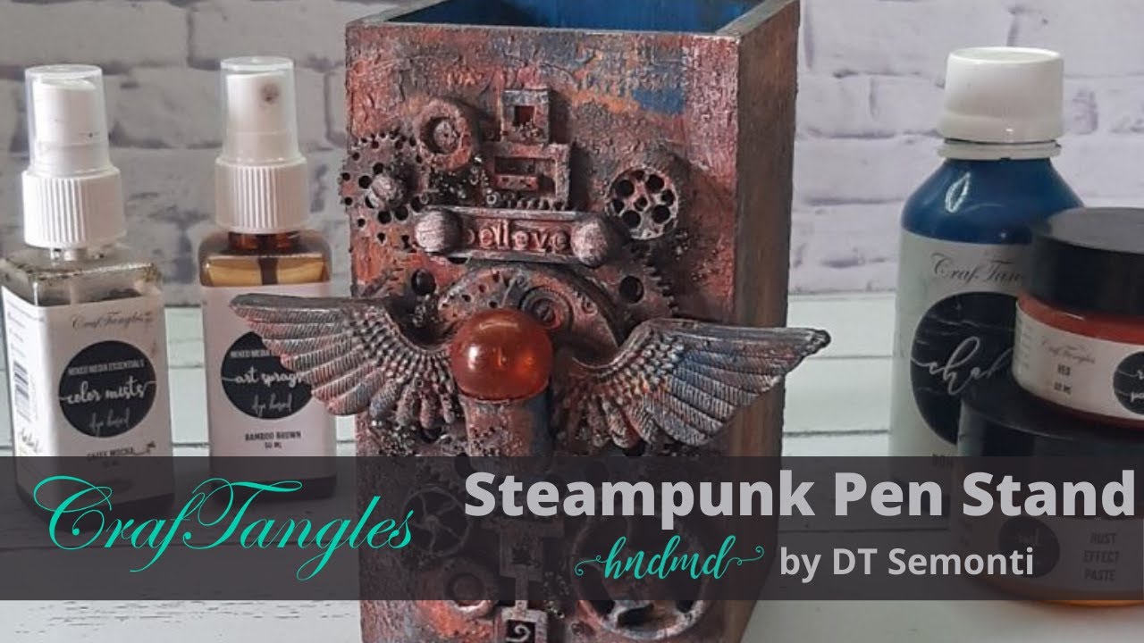Rustic Steampunk Pen Stand