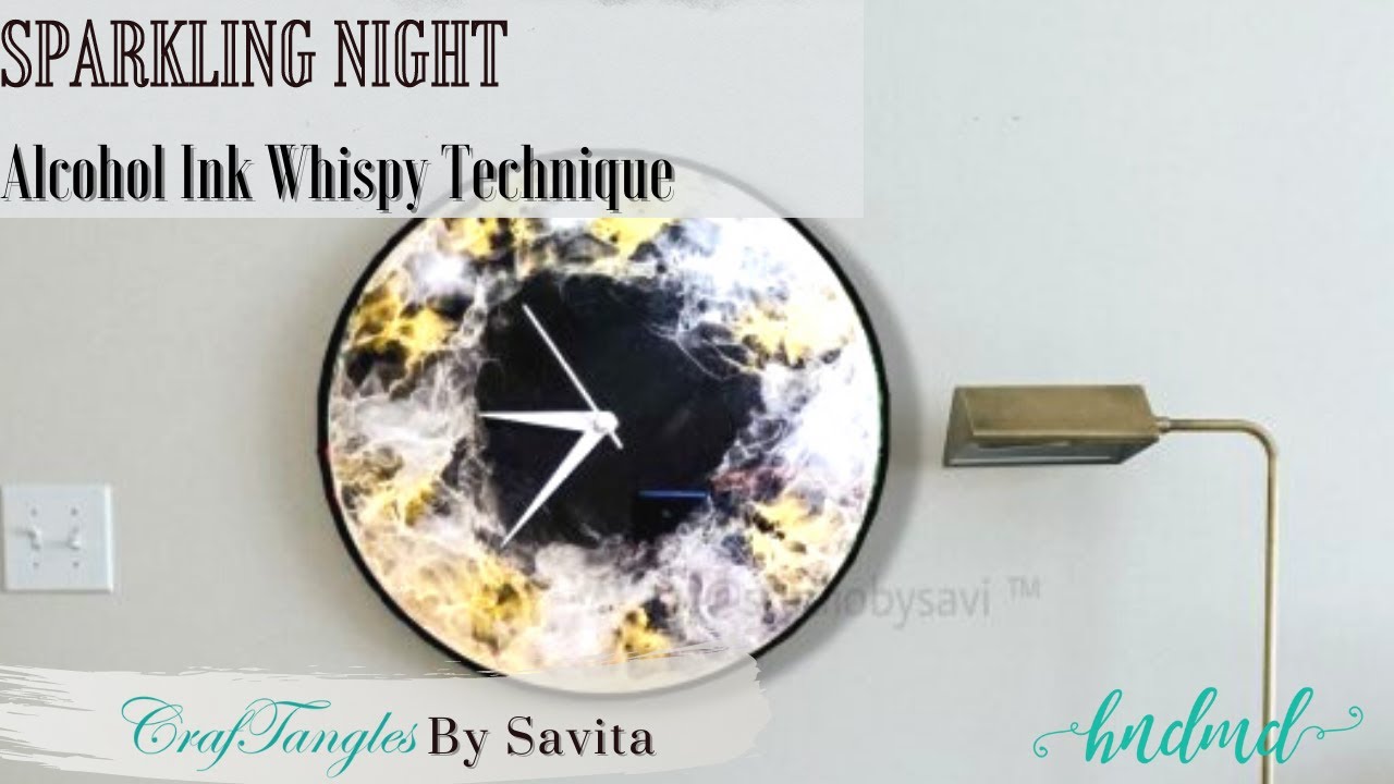 Sparkling Night – Alcohol Ink Whispy Technique