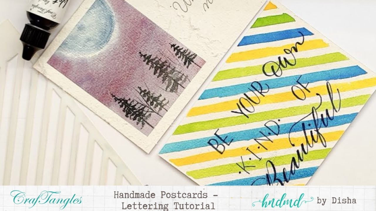 Handmade Postcards - Lettering Tutorial