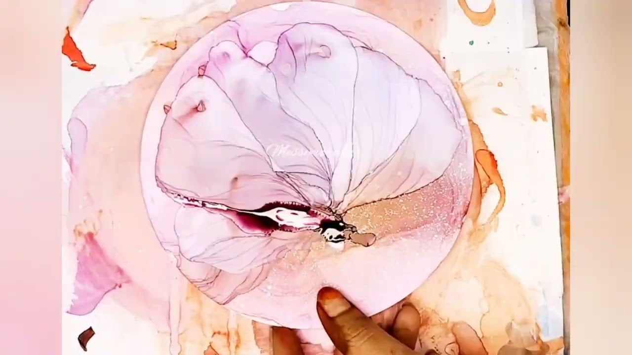 DIY Flowers Alcohol Ink Tutorial #alcoholinkart #alcoholinkartwork #alcoholink #craftangles #hndmd