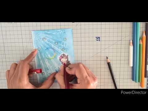 Card making tutorial with bubbles and a beautiful mermaid
