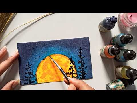Vibrant Sky #sunset #watercolor #painting #hndmd #craftangles #watercolour #paint #shorts #colour