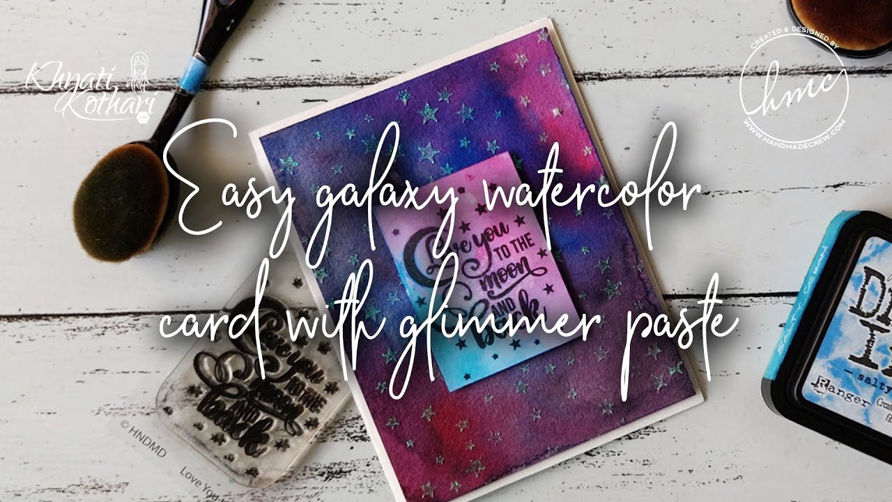 CAS Galaxy Valentine Card - Carmdaking Idea