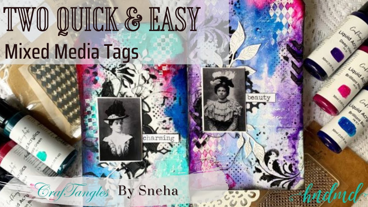 2 Quick & Easy Mixed Media Tags